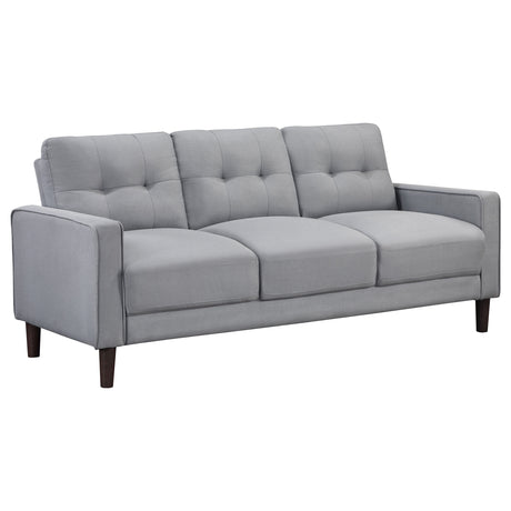 Furniture City Houma - Coaster - Bowen Upholstered Track Arm Tufted Sofa Grey - 506781