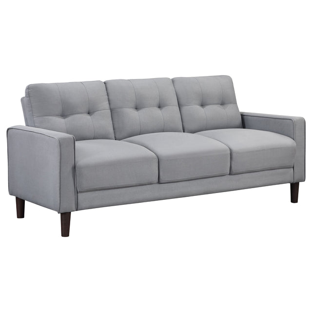 Furniture City Houma - Coaster - Bowen Upholstered Track Arm Tufted Sofa Grey - 506781