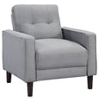 Furniture City Houma - Coaster - Bowen Upholstered Track Arm Tufted Accent Chair Grey - 506783