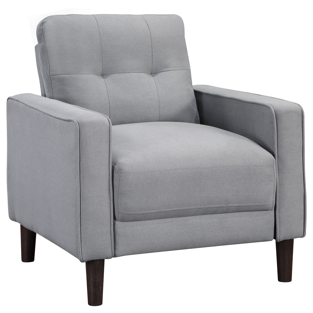Furniture City Houma - Coaster - Bowen Upholstered Track Arm Tufted Accent Chair Grey - 506783