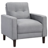 Furniture City Houma - Coaster - Bowen Upholstered Track Arm Tufted Accent Chair Grey - 506783