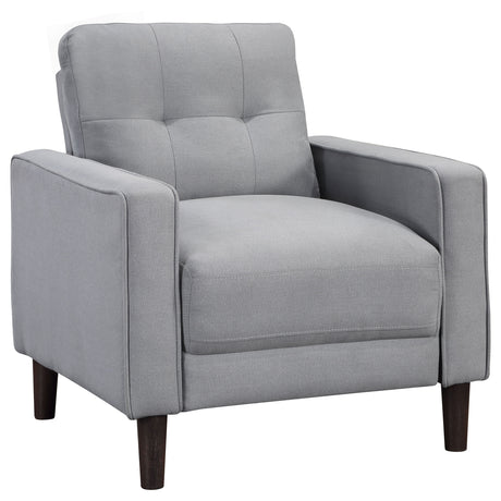 Furniture City Houma - Coaster - Bowen Upholstered Track Arm Tufted Accent Chair Grey - 506783