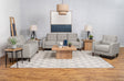 Furniture City Houma - Coaster - Bowen 3-piece Upholstered Track Arm Tufted Sofa Set Beige - 506785-S3