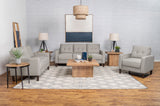Furniture City Houma - Coaster - Bowen 3-piece Upholstered Track Arm Tufted Sofa Set Beige - 506785-S3