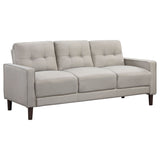 Furniture City Houma - Coaster - Bowen Upholstered Track Arm Tufted Sofa Beige - 506785