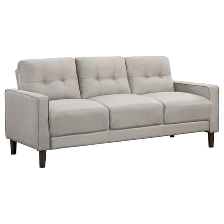 Furniture City Houma - Coaster - Bowen Upholstered Track Arm Tufted Sofa Beige - 506785