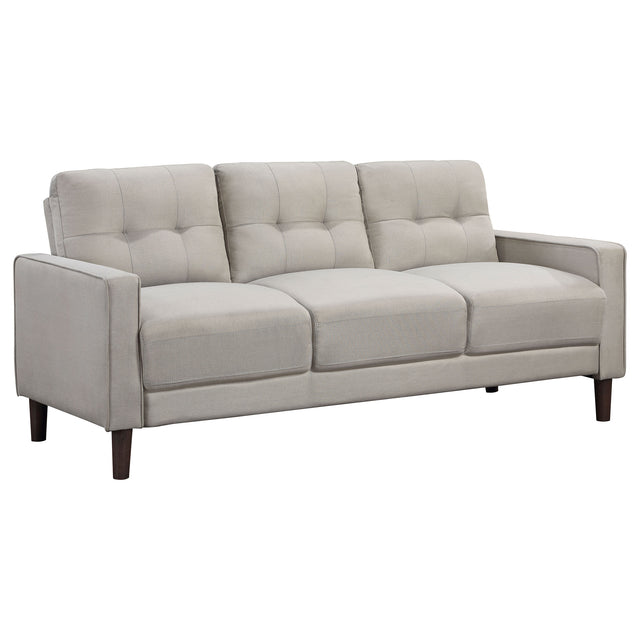 Furniture City Houma - Coaster - Bowen Upholstered Track Arm Tufted Sofa Beige - 506785