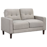 Furniture City Houma - Coaster - Bowen Upholstered Track Arm Tufted Loveseat Beige - 506786