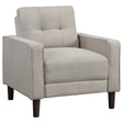 Furniture City Houma - Coaster - Bowen Upholstered Track Arm Tufted Accent Chair Beige - 506787