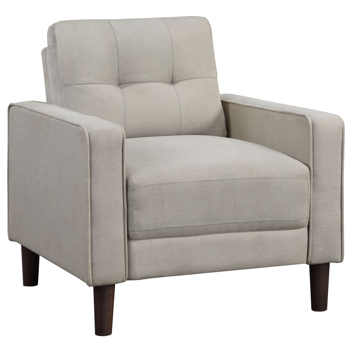 Furniture City Houma - Coaster - Bowen Upholstered Track Arm Tufted Accent Chair Beige - 506787