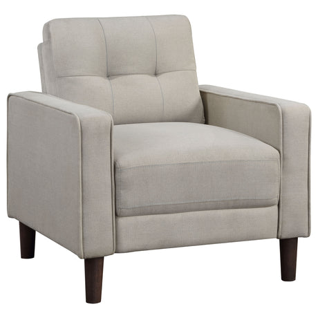 Furniture City Houma - Coaster - Bowen Upholstered Track Arm Tufted Accent Chair Beige - 506787