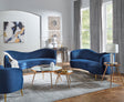 Furniture City Houma - Coaster - Sophia 3-piece Upholstered Channel Tufted Sofa Set Blue - 506861-S3