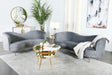 Furniture City Houma - Coaster - Sophia 2-piece Upholstered Channel Tufted Sofa Set Grey - 506864-S2