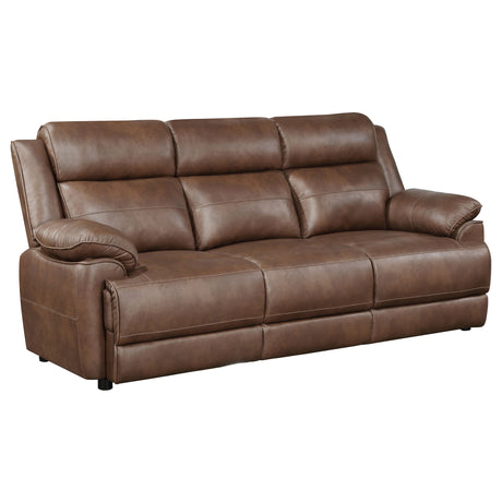 Furniture City Houma - Coaster - Ellington Upholstered Padded Arm Sofa Dark Brown - 508281