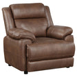 Furniture City Houma - Coaster - Ellington Upholstered Padded Arm Accent Chair Dark Brown - 508283