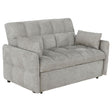 Furniture City Houma - Coaster - Cotswold Upholstered Convertible Sleeper Sofa Bed Light Grey - 508307
