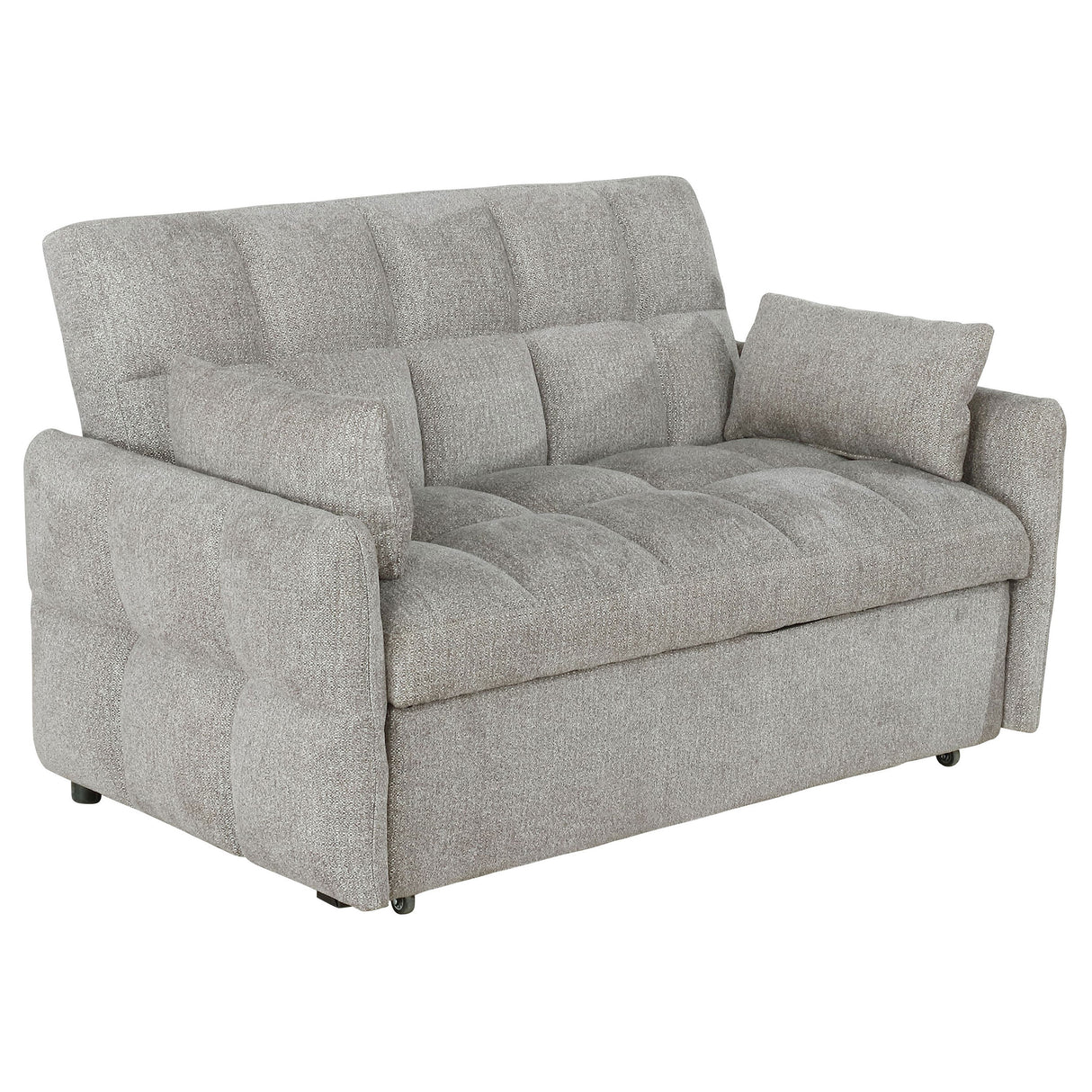 Furniture City Houma - Coaster - Cotswold Upholstered Convertible Sleeper Sofa Bed Light Grey - 508307