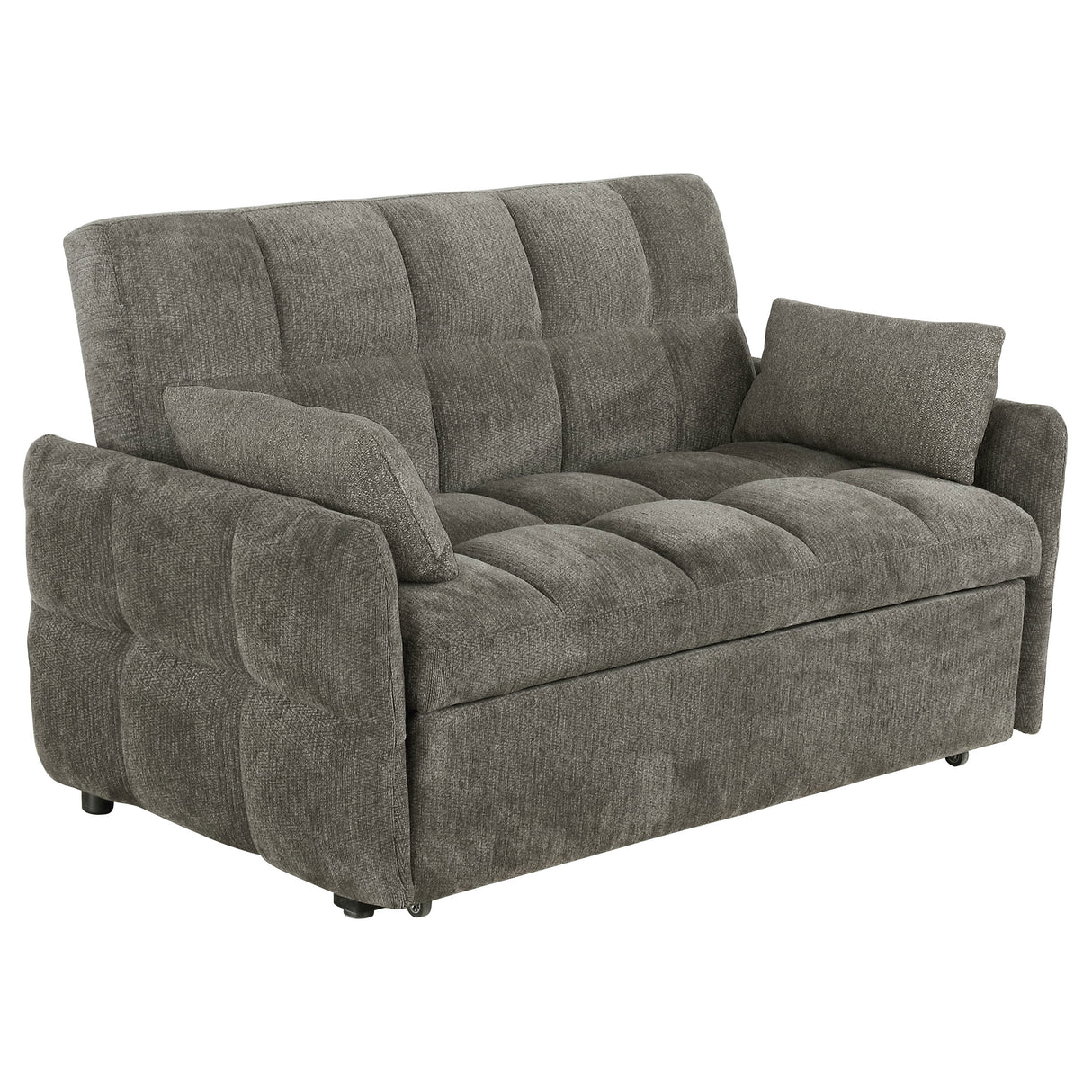 Furniture City Houma - Coaster - Cotswold Upholstered Convertible Sleeper Sofa Bed Dark Grey - 508308