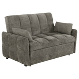 Furniture City Houma - Coaster - Cotswold Upholstered Convertible Sleeper Sofa Bed Dark Grey - 508308