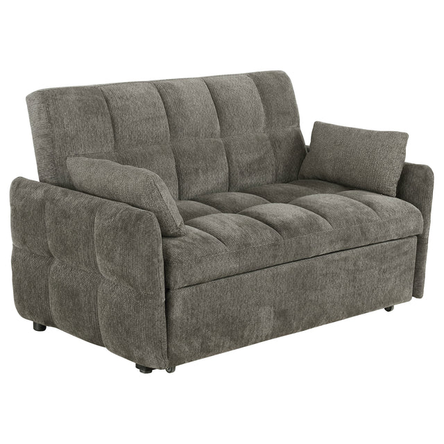 Furniture City Houma - Coaster - Cotswold Upholstered Convertible Sleeper Sofa Bed Dark Grey - 508308