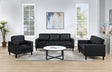 Furniture City Houma - Coaster - Ruth 3-piece Upholstered Track Arm Sofa Set Black - 508361-S3