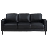 Ruth Upholstered Track Arm Sofa Black
