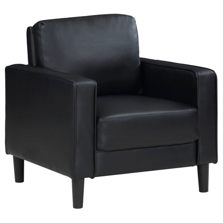 Furniture City Houma - Coaster - Ruth Upholstered Track Arm Accent Chair Black - 508363
