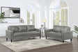 Furniture City Houma - Coaster - Ruth 2-piece Upholstered Track Arm Sofa Set Grey - 508365-S2