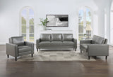 Furniture City Houma - Coaster - Ruth 3-piece Upholstered Track Arm Sofa Set Grey - 508365-S3