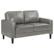 Furniture City Houma - Coaster - Ruth Upholstered Track Arm Loveseat Grey - 508366