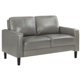 Furniture City Houma - Coaster - Ruth Upholstered Track Arm Loveseat Grey - 508366