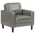 Furniture City Houma - Coaster - Ruth Upholstered Track Arm Accent Chair Grey - 508367