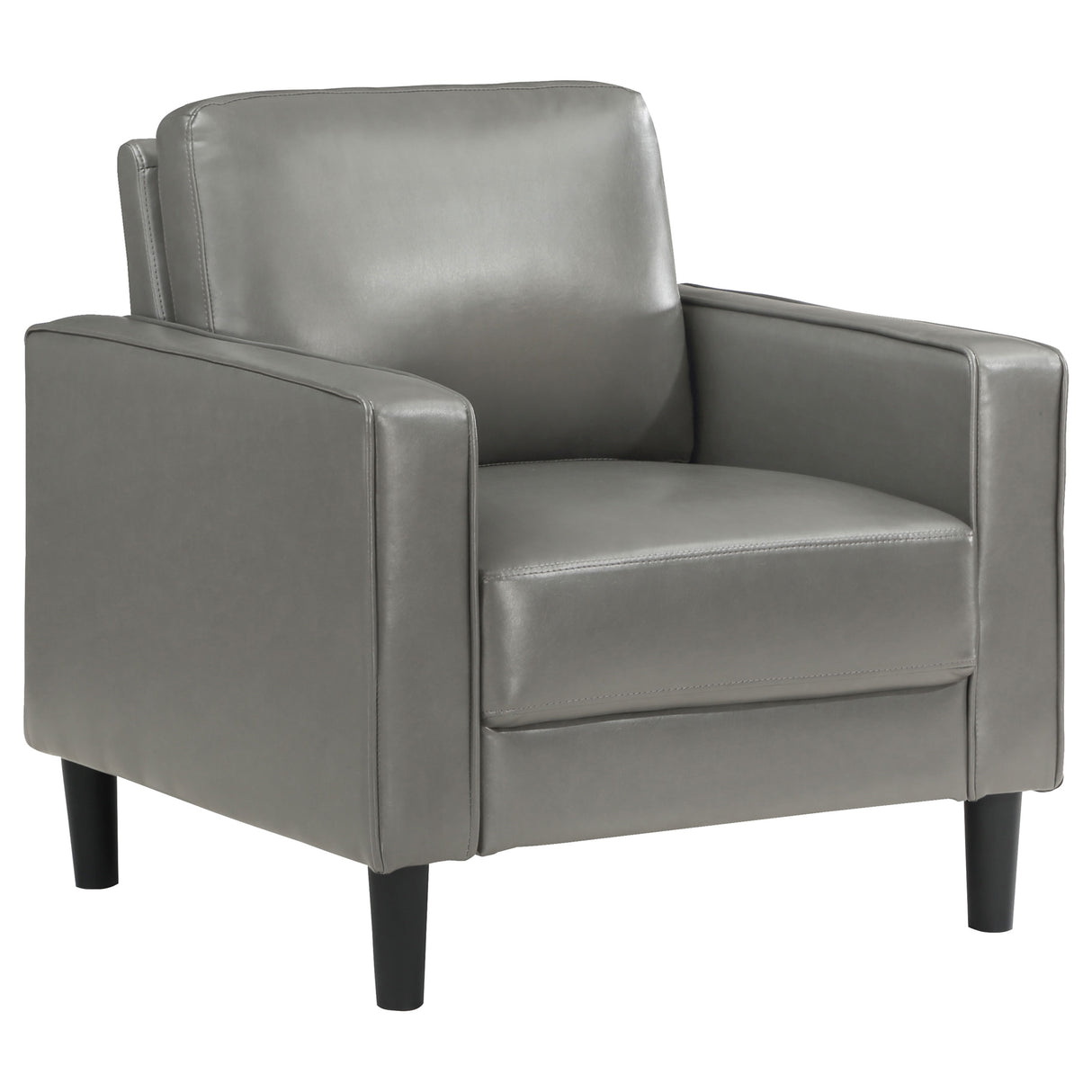 Furniture City Houma - Coaster - Ruth Upholstered Track Arm Accent Chair Grey - 508367