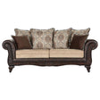Furniture City Houma - Coaster - Elmbrook Upholstered Rolled Arm Sofa Brown - 508571