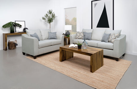 Furniture City Houma - Coaster - Salizar 2-piece Upholstered Flared Arm Sofa Set Sand - 508581-S2