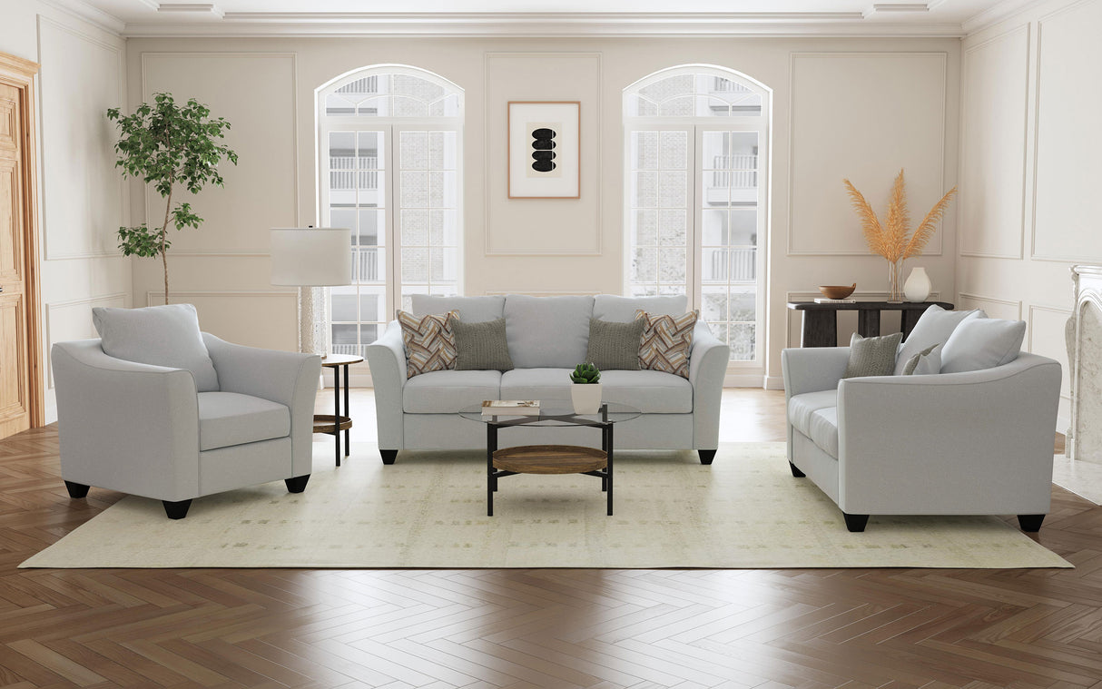 Furniture City Houma - Coaster - Salizar 3-piece Upholstered Flared Arm Sofa Set Sand - 508581-S3