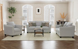 Furniture City Houma - Coaster - Salizar 3-piece Upholstered Flared Arm Sofa Set Sand - 508581-S3