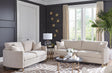 Furniture City Houma - Coaster - Corliss 2-piece Upholstered Arched Arm Sofa Set Beige - 508821-S2