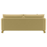 Corliss Upholstered Curved Track Arm Sofa Camel