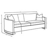Corliss Upholstered Curved Track Arm Sofa Camel