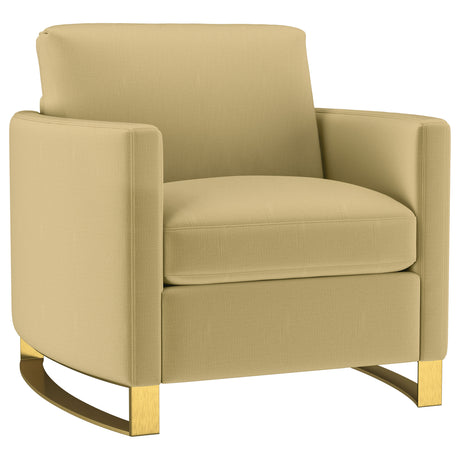 Furniture City Houma - Coaster - Corliss Upholstered Curved Track Arm Chair Camel - 508826