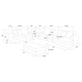 Emberson 5-piece Upholstered Modular Sectional Sofa Ivory
