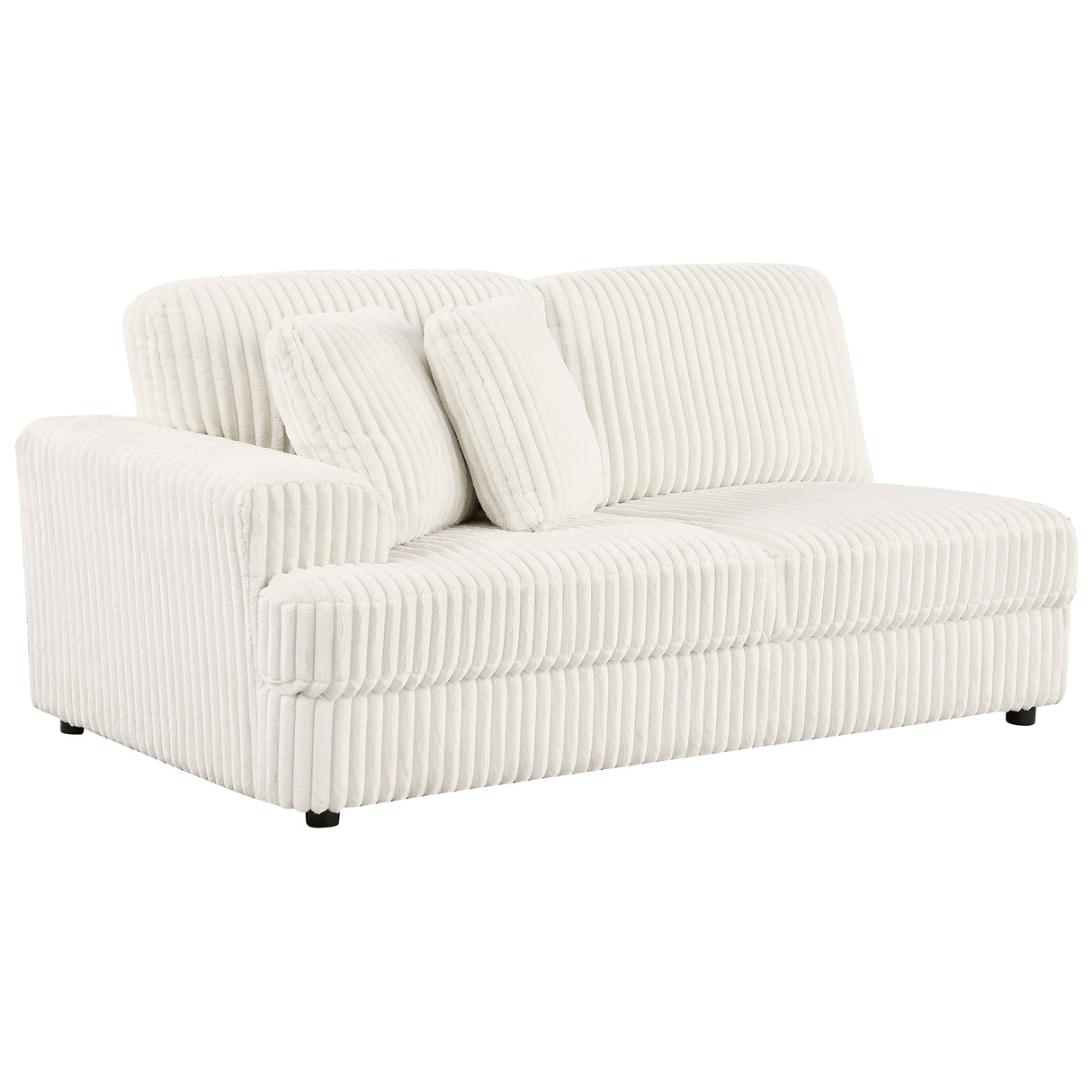 Furniture City Houma - Coaster - Emberson Upholstered LAF Loveseat Ivory - 508851