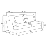 Emberson Upholstered LAF Loveseat Ivory