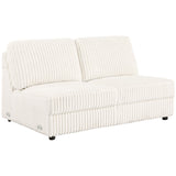 Furniture City Houma - Coaster - Emberson Upholstered Armless Loveseat Ivory - 508853