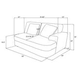 Emberson Upholstered RAF Cuddler Ivory