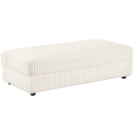 Furniture City Houma - Coaster - Emberson Upholstered Rectangular Storage Ottoman Ivory - 508855