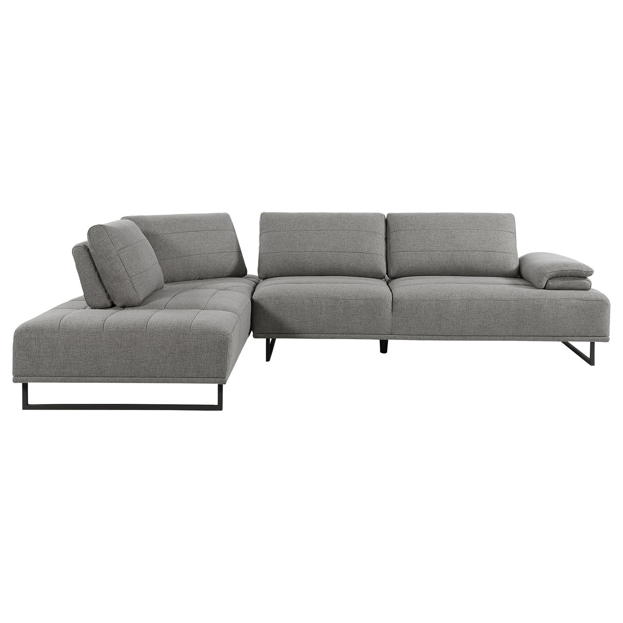 Furniture City Houma - Coaster - Arden Upholstered Sectional Sofa with Adjustable Back Taupe - 508888