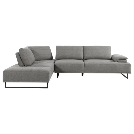 Furniture City Houma - Coaster - Arden Upholstered Sectional Sofa with Adjustable Back Taupe - 508888