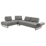 Arden Upholstered Sectional Sofa with Adjustable Back Taupe